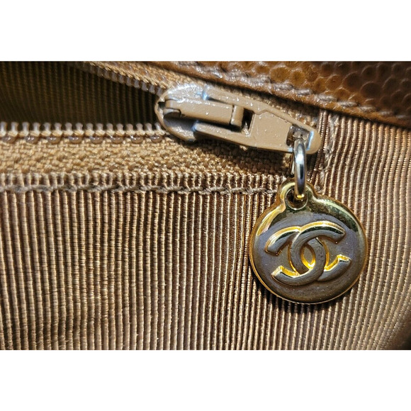 CHANEL Caviar Chain Brown Leather Women Tote 4653521 - Picture 9 of 9